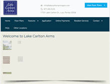 Tablet Screenshot of lakecarltonarms.com